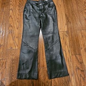 NWOT Harley-Davidson Women's Lined Leather Pants, Black - Size 4